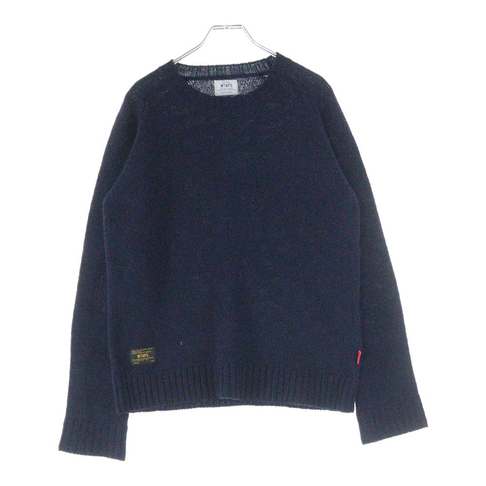 WTAPS(ダブルタップス) 13AW DECKCREW-C WOOL SWEATER 132MADT-KNM01 ウールニット スウェット ネイビー