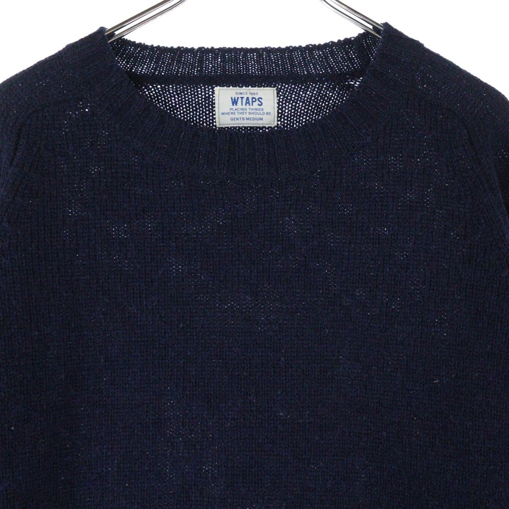WTAPS(ダブルタップス) 13AW DECKCREW-C WOOL SWEATER 132MADT-KNM01 ウールニット スウェット ネイビー