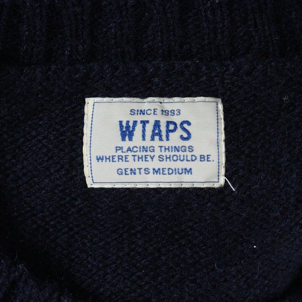 WTAPS(ダブルタップス) 13AW DECKCREW-C WOOL SWEATER 132MADT-KNM01 ウールニット スウェット ネイビー