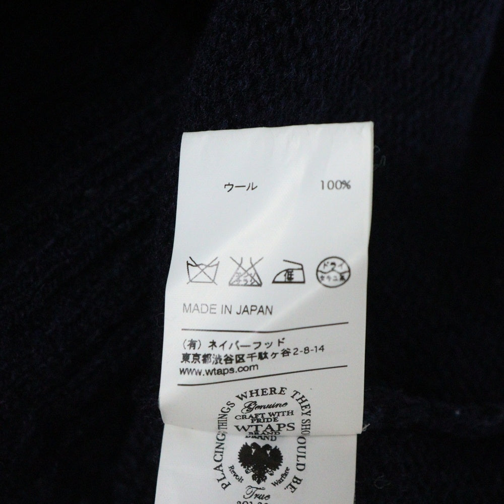 WTAPS(ダブルタップス) 13AW DECKCREW-C WOOL SWEATER 132MADT-KNM01 ウールニット スウェット ネイビー
