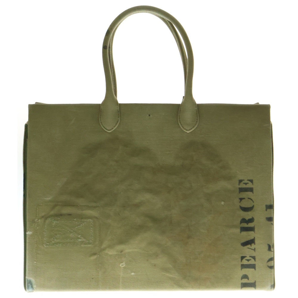 READY MADE(レディメイド) SHOPPING BAG ヴィンテージコットン ショッピングバッグ ハンドバッグ カーキ