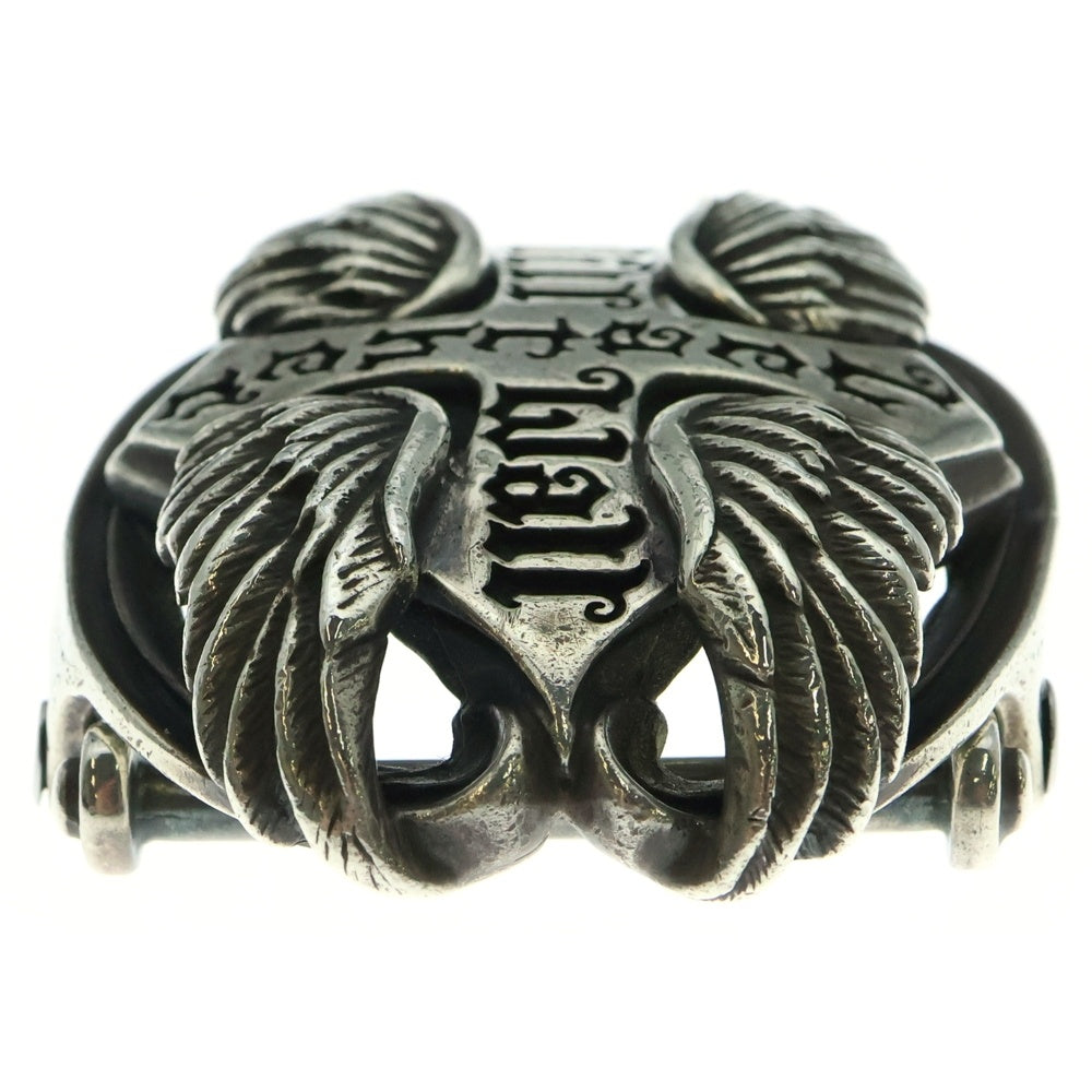 Bill Wall Leather/BWL(ビルウォールレザー) クロス ウィングモチーフ ベルト バックル シルバー