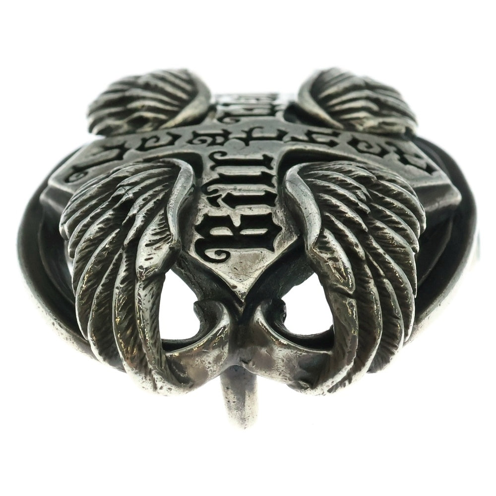 Bill Wall Leather/BWL(ビルウォールレザー) クロス ウィングモチーフ ベルト バックル シルバー