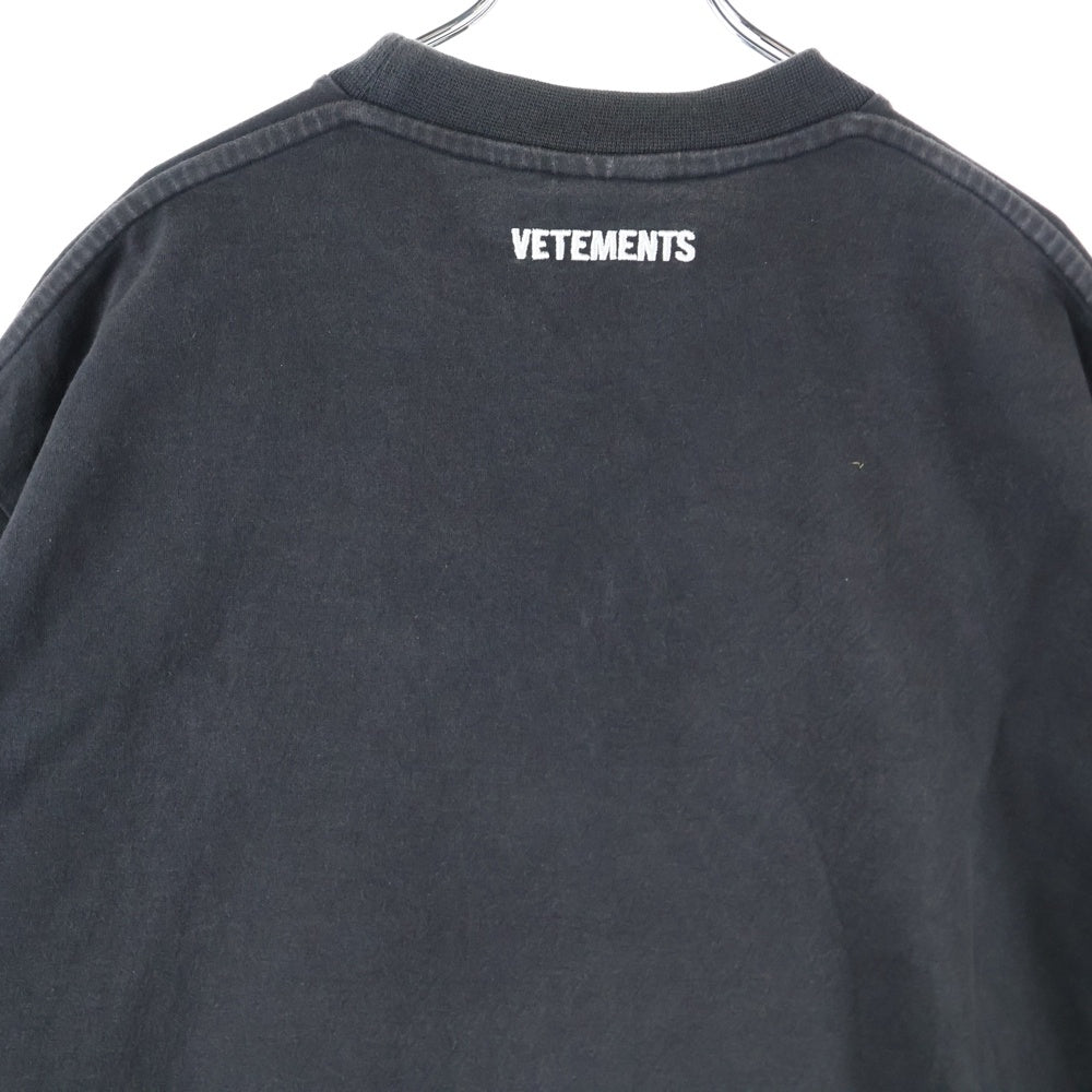 VETEMENTS(ヴェトモン) 16AW Snoop Dogg Tee WF17TP14 スヌープドック 半袖Tシャツ カットソー ブラック