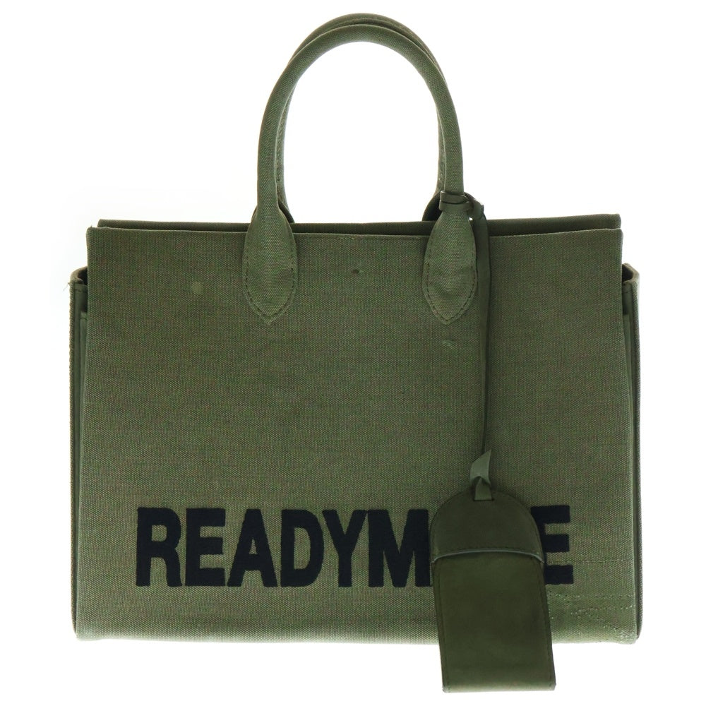 READY MADE(レディメイド) SHOPPING BAG ショッピングバッグ ヴィンテージコットン ハンドバッグ カーキ