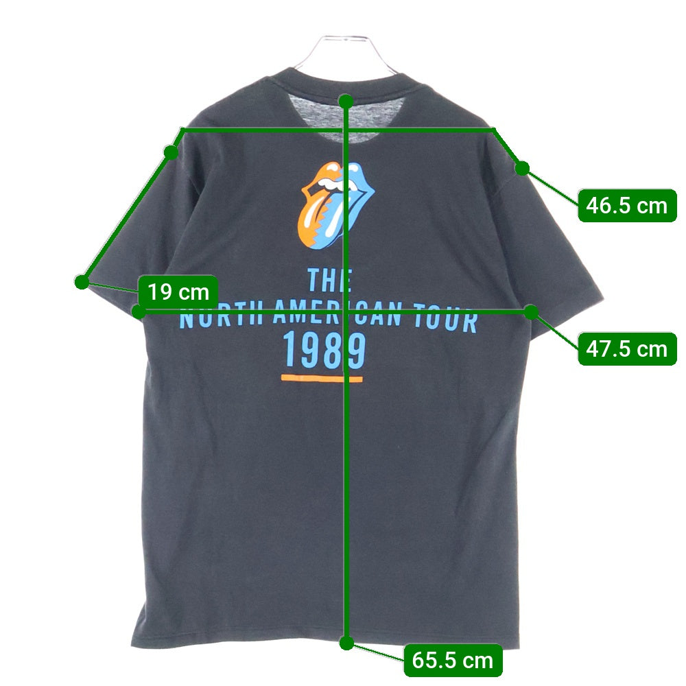 VINTAGE(ヴィンテージ) 80S VINTAGE ROLLING STONES NORTH AMERICAN TOUR プリント 半袖Tシャツ カットソー ブラック