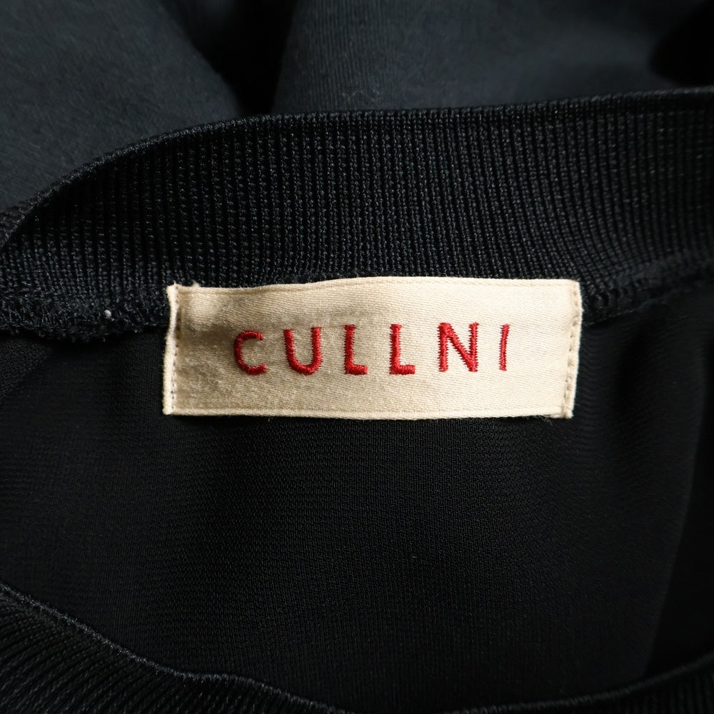 CULLNI(クルニ) フロントポケット ベルトデザイン スウェット ブラック