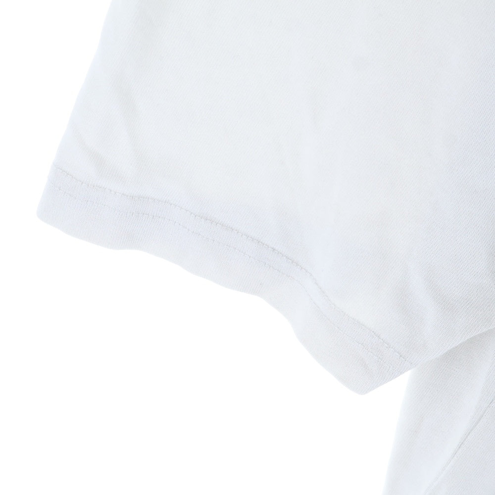 ami(アミ) フロントロゴ刺繍 半袖Tシャツ カットソー ホワイト