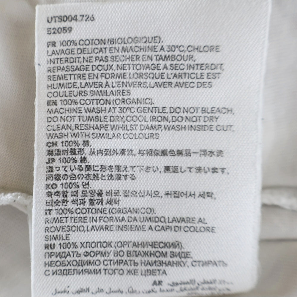 ami(アミ) フロントロゴ刺繍 半袖Tシャツ カットソー ホワイト