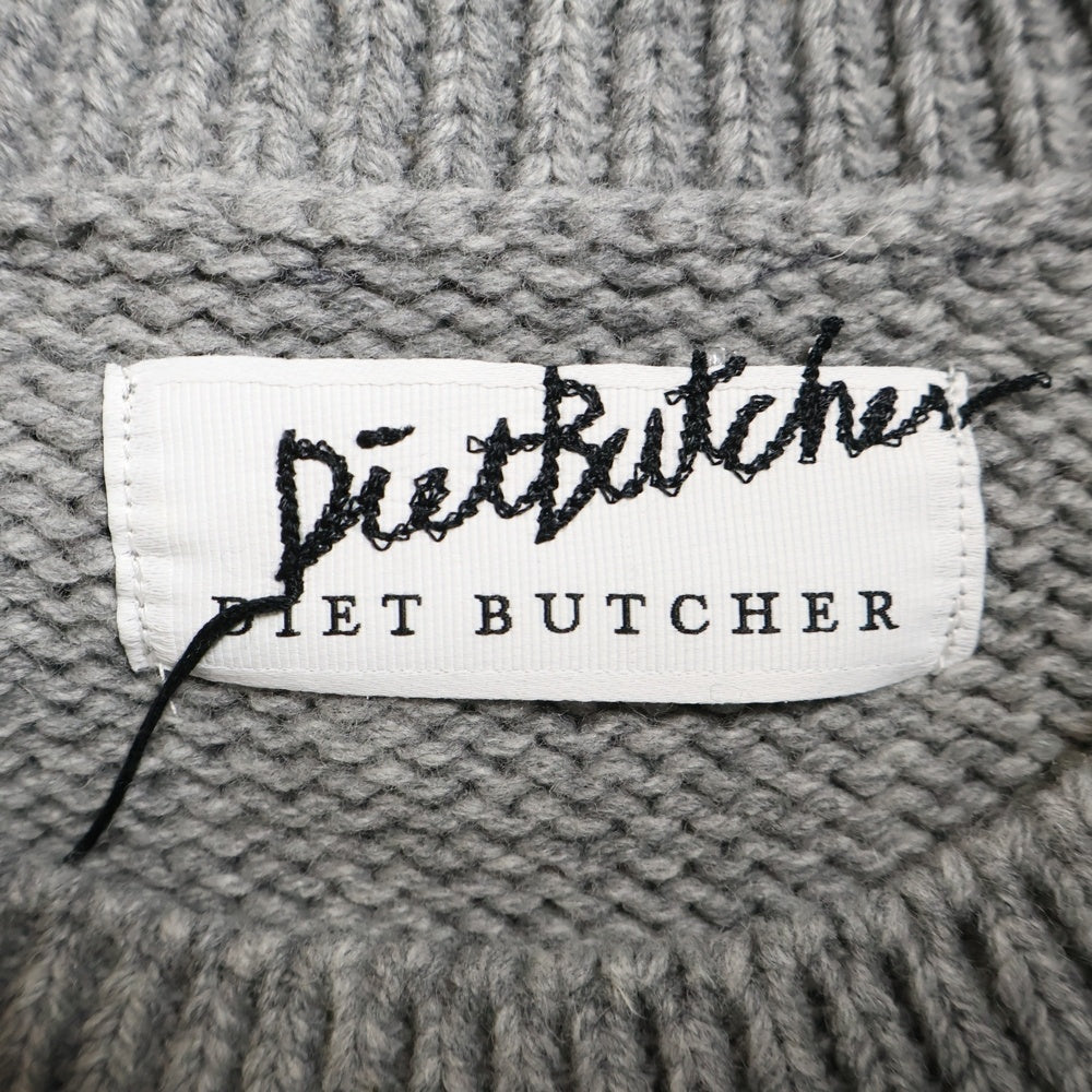 DIET BUTCHER SLIM SKIN(ダイエットブッチャー スリムスキン) クルーネックセーター ウールニット グレー