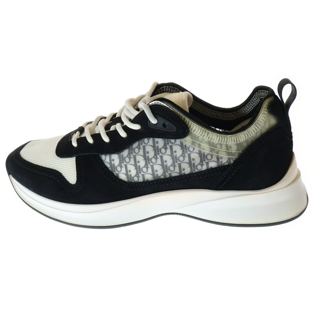 DIOR(ディオール) B25 ランナースニーカー オブリーク 総柄メッシュスウェードローカットスニーカー 41 3SN259YUH H960 ブラック/ホワイト