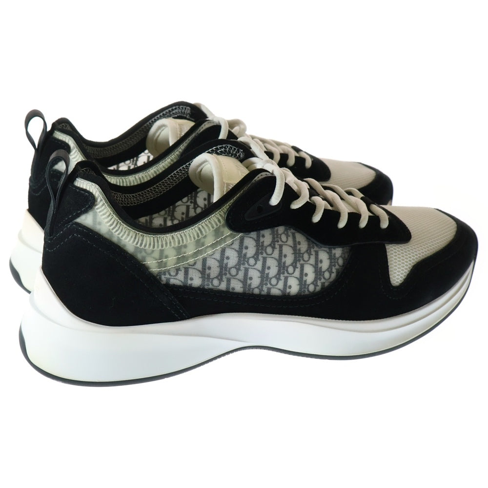 DIOR(ディオール) B25 ランナースニーカー オブリーク 総柄メッシュスウェードローカットスニーカー 41 3SN259YUH H960 ブラック/ホワイト