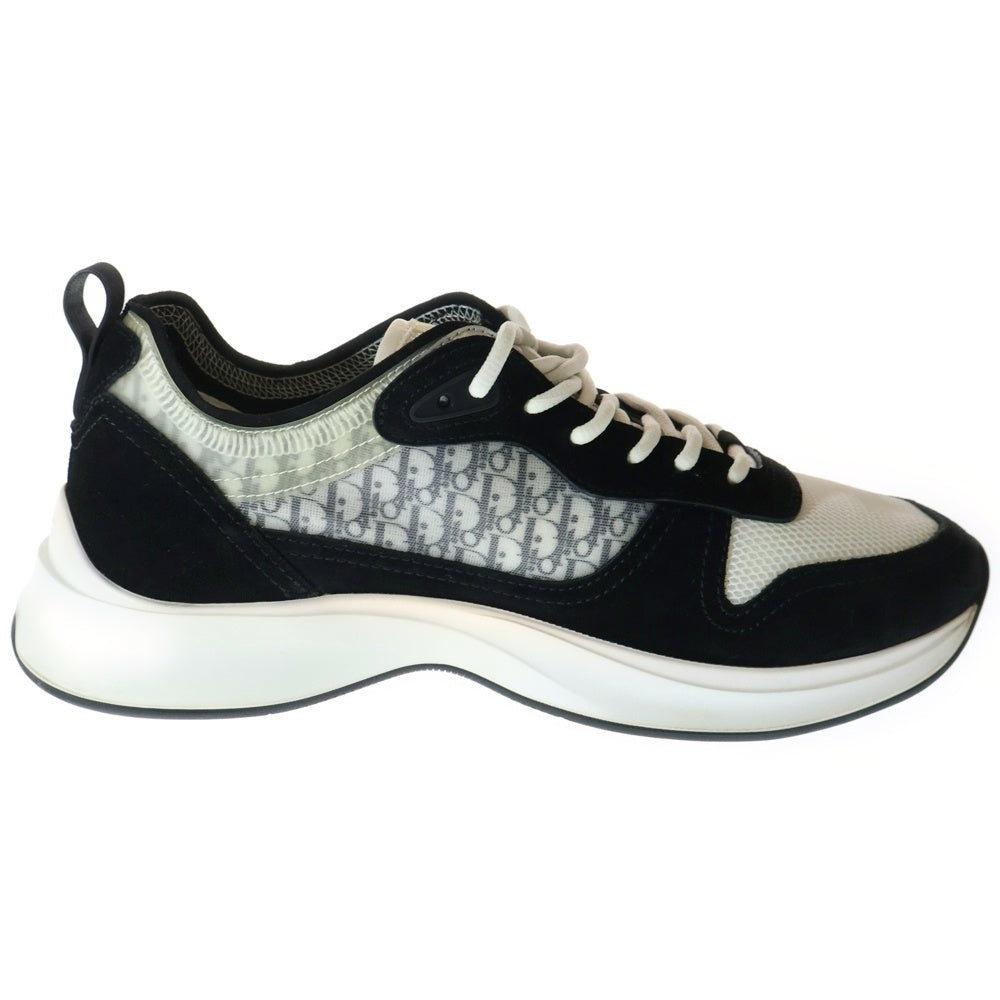 DIOR(ディオール) B25 ランナースニーカー オブリーク 総柄メッシュスウェードローカットスニーカー 41 3SN259YUH H960 ブラック/ホワイト