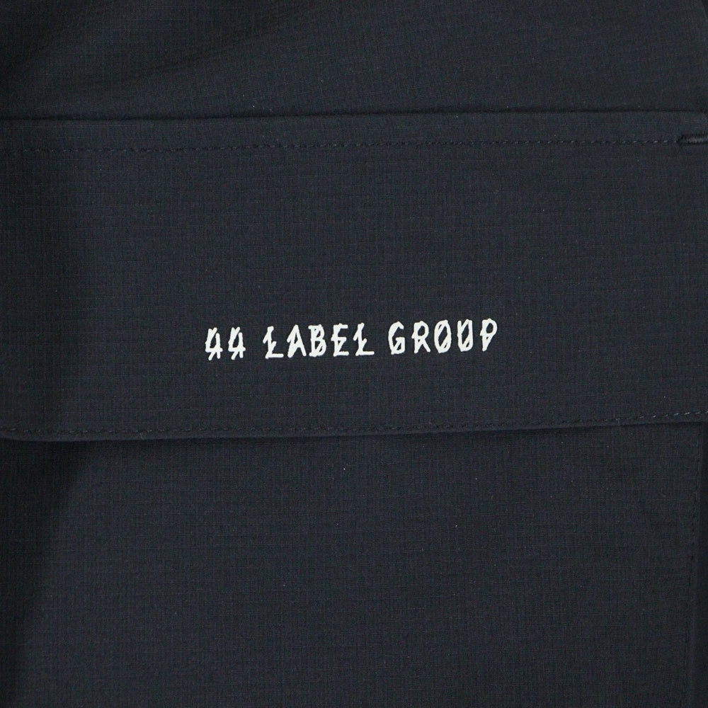 NO BRAND(ノーブランド) 44 Label Group ID DRAWSTRING フォーティフォーレーベルグループ ID ドローストリング ナイロンワイドパンツ B0030572 ブラック