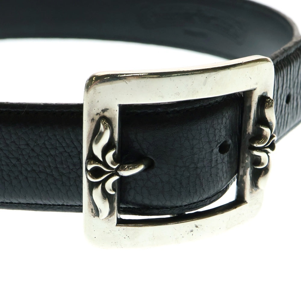 CHROME HEARTS(クロムハーツ) BLT OTJ フィリグリー レザーベルト ブラック/シルバー