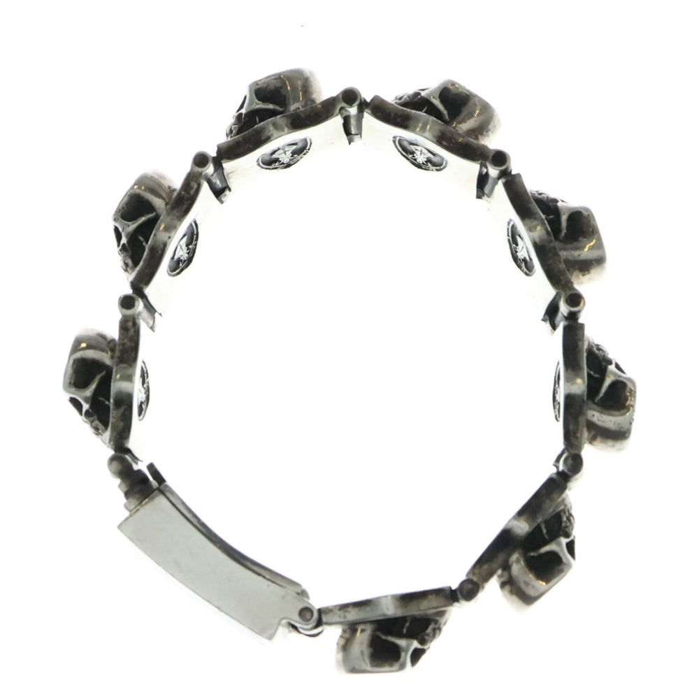 MARCOS(マルコス) Bracelet TYPE SWA FLAT HEAD スカルリンク シルバーブレスレット