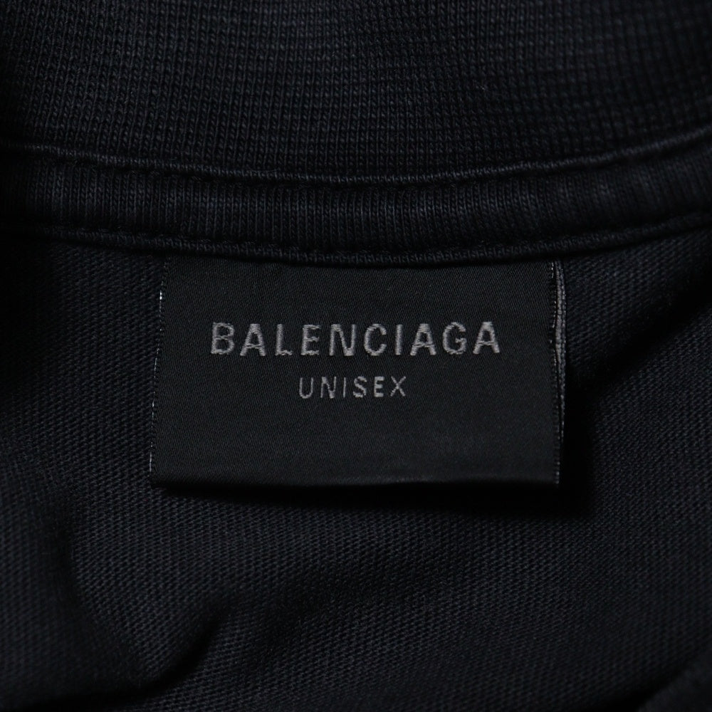 BALENCIAGA(バレンシアガ) 23SS Tape Type T-Shirt 764235 TRVK1 テープロゴ ダメージ加工 半袖Tシャツ カットソー グレー