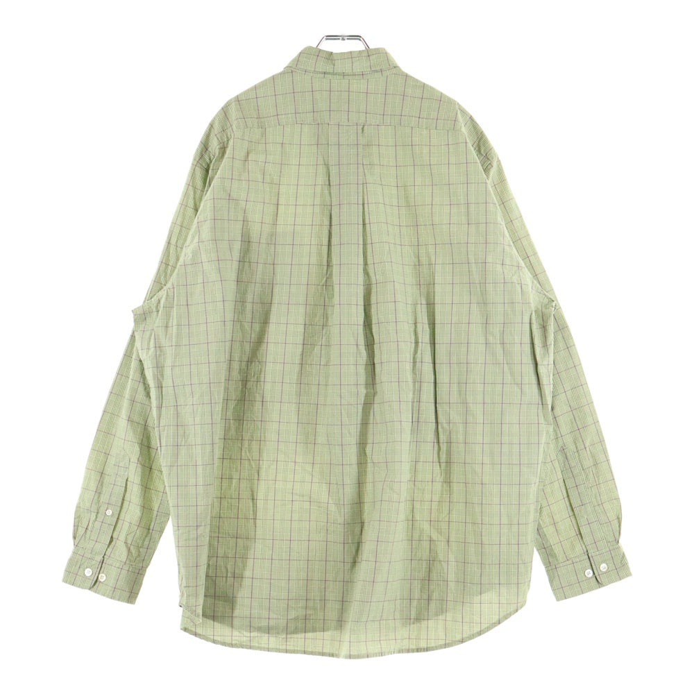 KENZO(ケンゾー) フロントポケット チェック柄 長袖シャツ グリーン