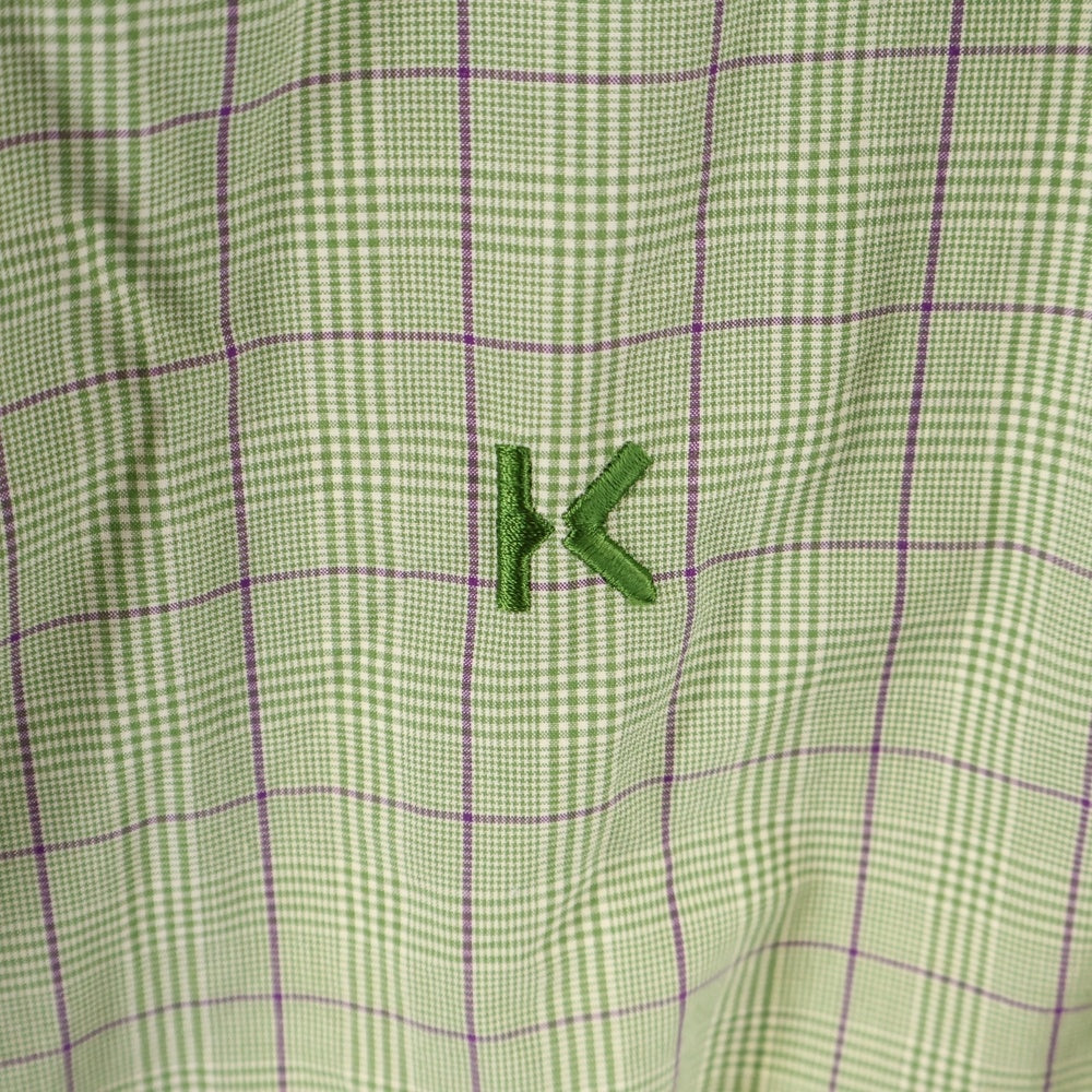 KENZO(ケンゾー) フロントポケット チェック柄 長袖シャツ グリーン