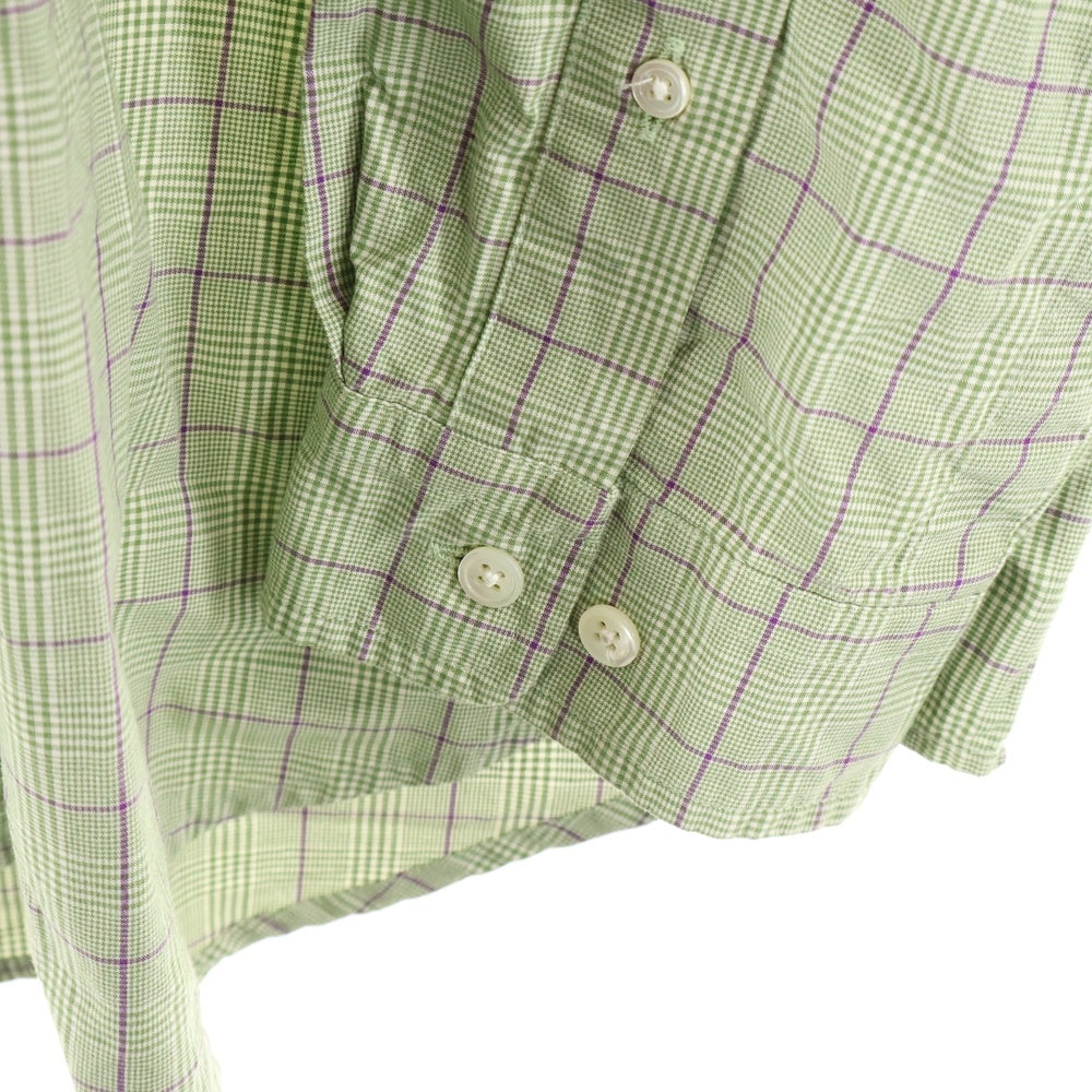 KENZO(ケンゾー) フロントポケット チェック柄 長袖シャツ グリーン