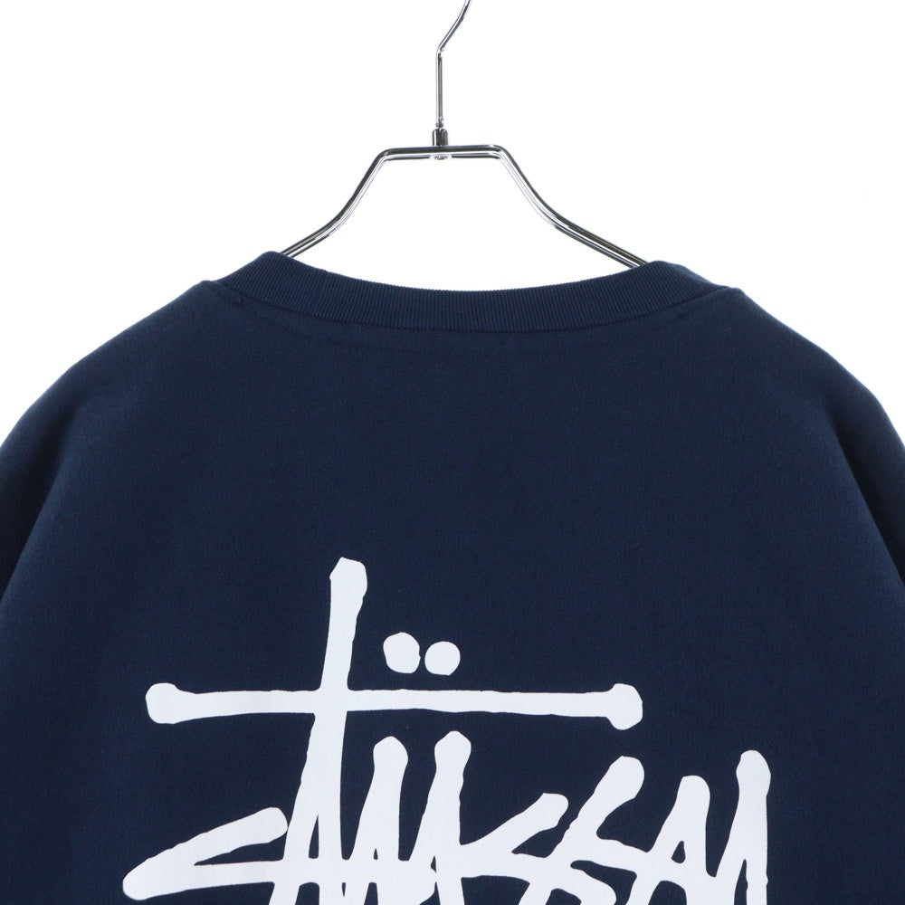 STUSSY(ステューシー) ロゴプリント クルーネック スウェットトレーナー ネイビー 1915000