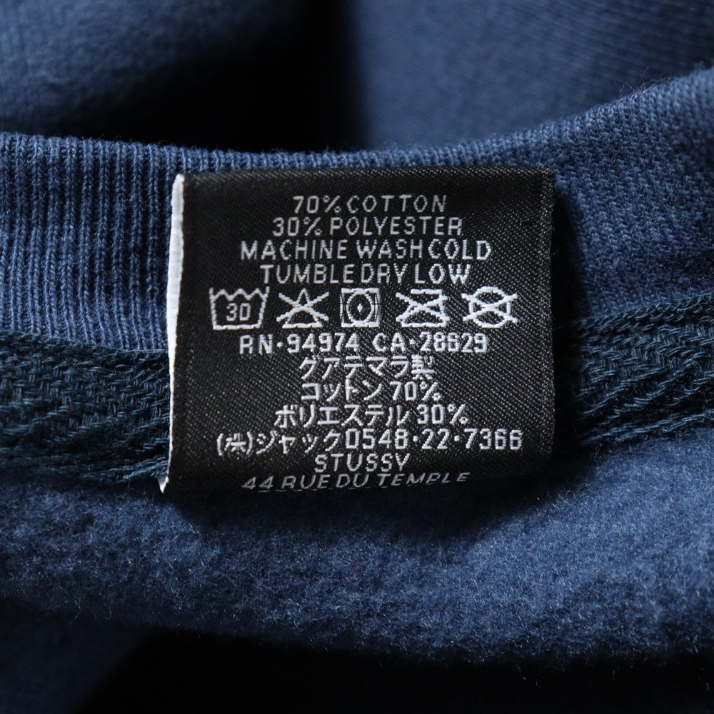 STUSSY(ステューシー) ロゴプリント クルーネック スウェットトレーナー ネイビー 1915000