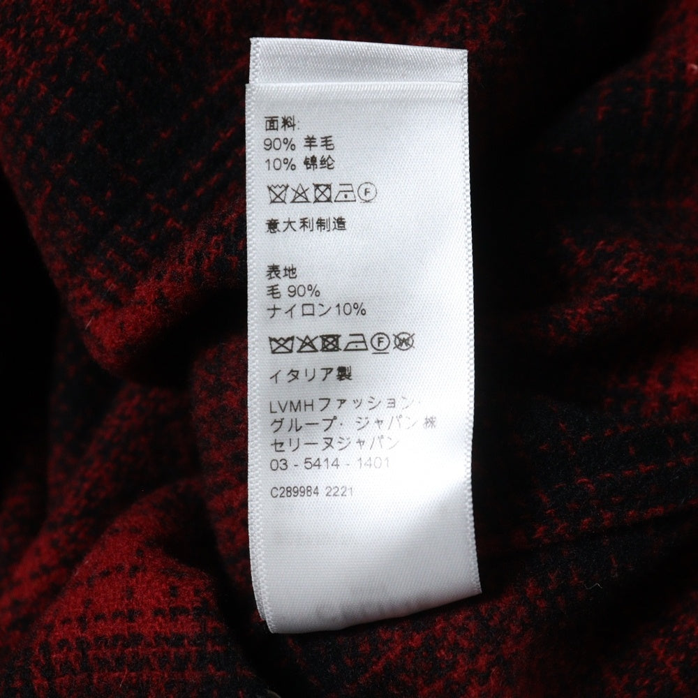 CELINE(セリーヌ) Shortsleeve Check Shirt C289984 2221 チェック柄 長袖シャツ レッド