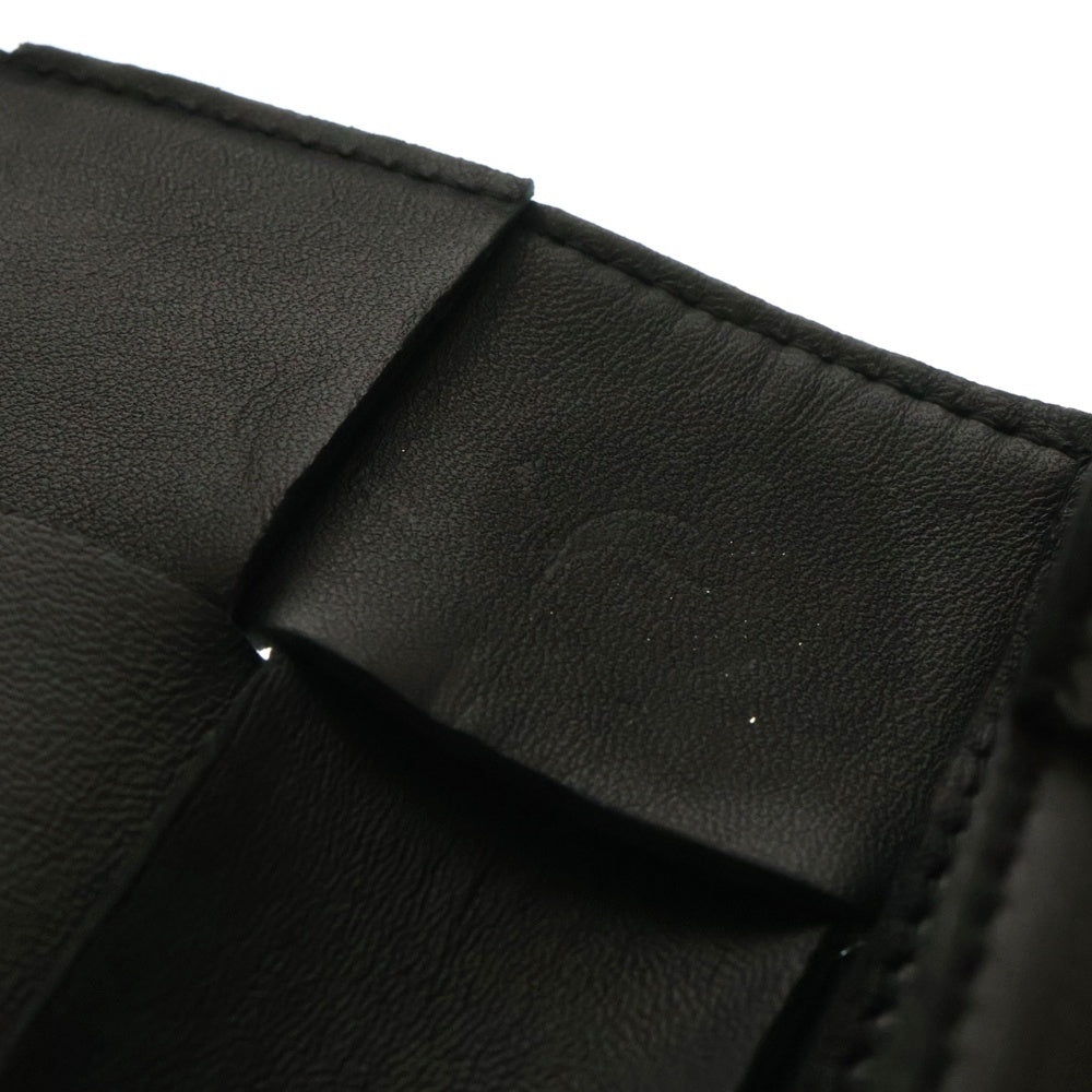 BOTTEGA VENETA(ボッテガヴェネタ) カセット ベルトバッグ マキシイントレチャート レザーショルダーバッグ ウエストバッグ 668572 ブラック