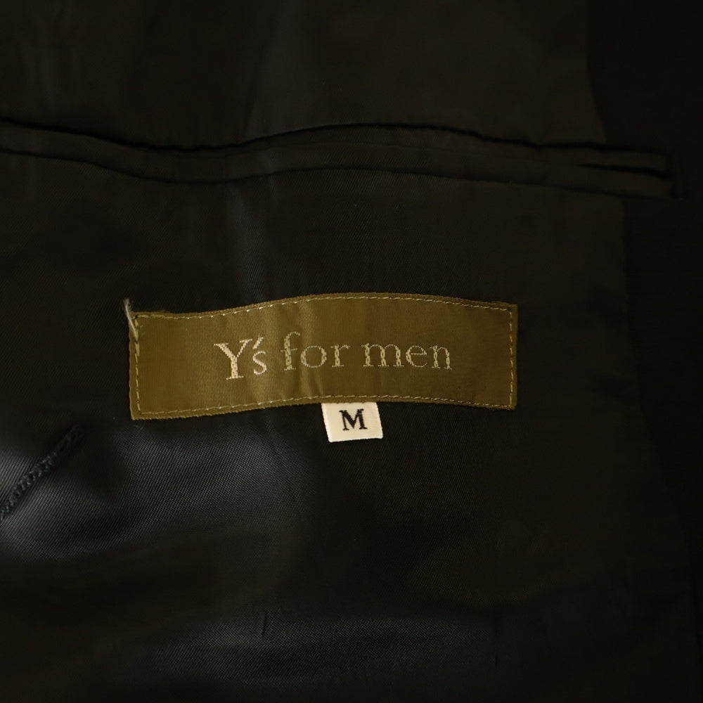 Y's for men(ワイズフォーメン) 4B ダブルテーラードジャケット 2タックワイドスラックス セットアップスーツ MQ-J09-105 ブラック