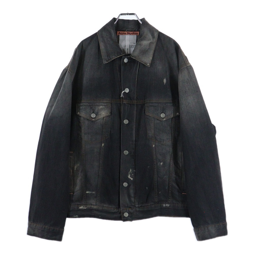 Acne Studios(アクネ ストゥディオズ) 25SS オーバーサイズ ペンキ加工 デニムジャケット グレー FN-UX-OUTW000073