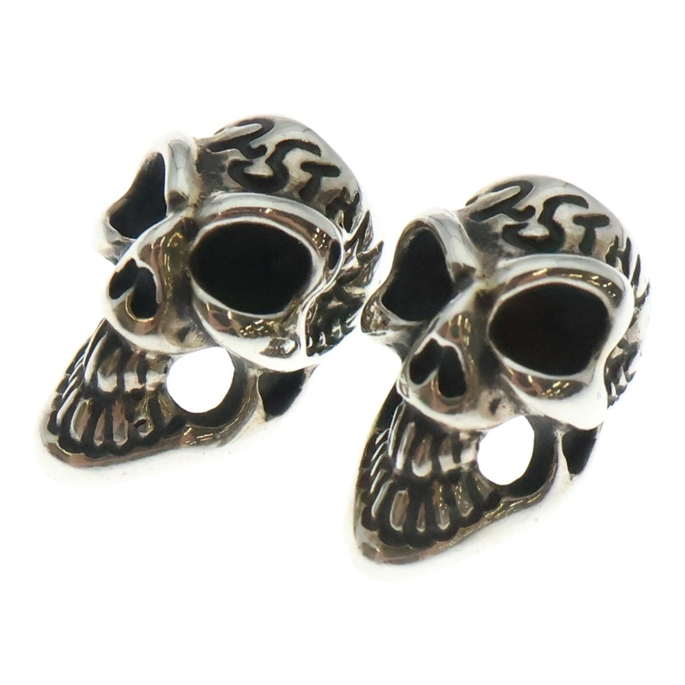 Bill Wall Leather/BWL(ビルウォールレザー) TINY SKULL BEAD W/WEBB タイニースカルビーズ 2個セット シルバー