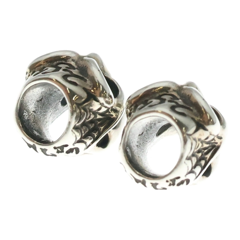 Bill Wall Leather/BWL(ビルウォールレザー) TINY SKULL BEAD W/WEBB タイニースカルビーズ 2個セット シルバー