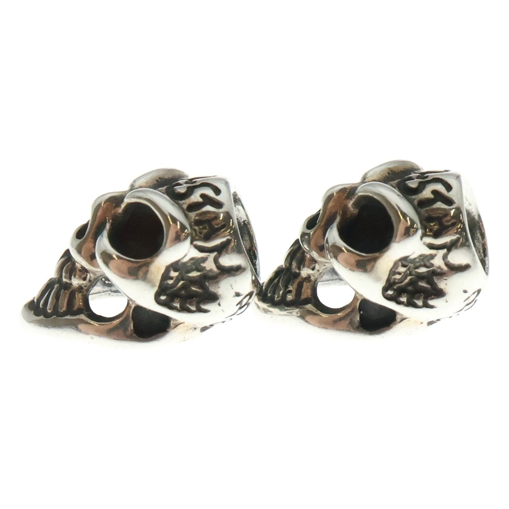 Bill Wall Leather/BWL(ビルウォールレザー) TINY SKULL BEAD W/WEBB タイニースカルビーズ 2個セット シルバー