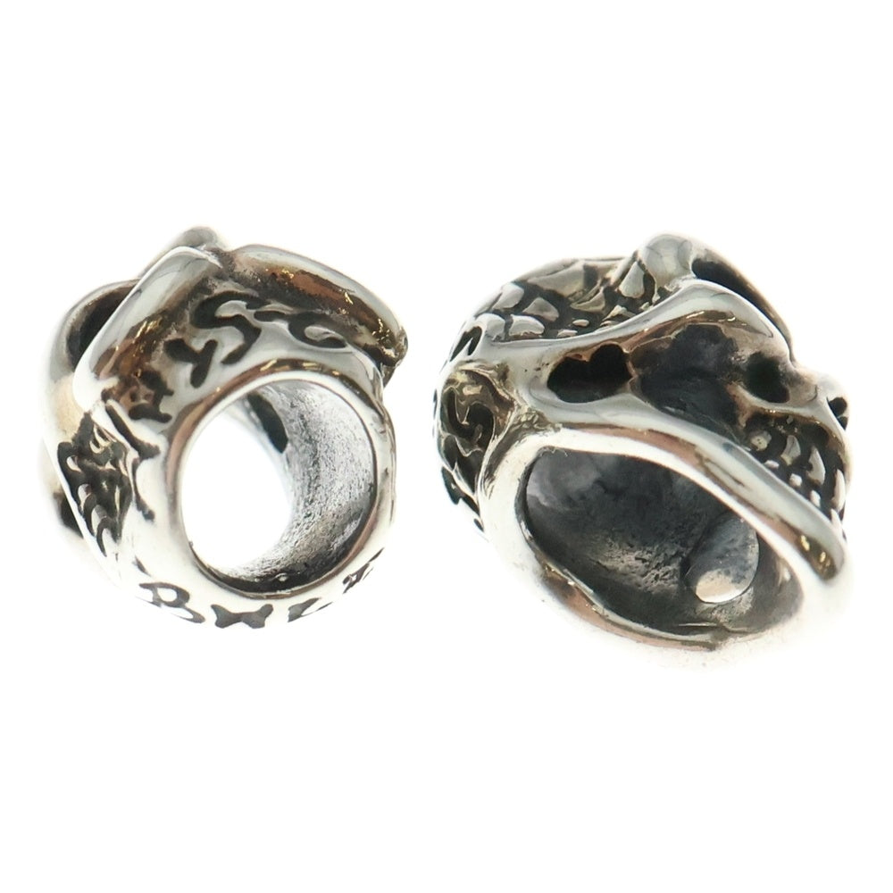 Bill Wall Leather/BWL(ビルウォールレザー) TINY SKULL BEAD W/WEBB タイニースカルビーズ 2個セット シルバー