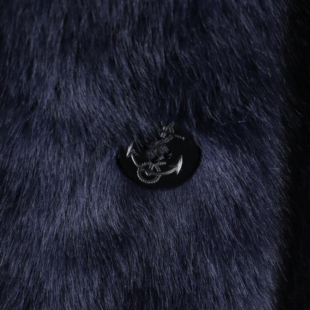 SUPREME(シュプリーム) 17AW ×SCHOTT Faux Fur Peacoat ショット ファー ピーコート ネイビー