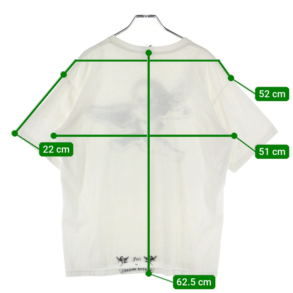 CHROME HEARTS(クロムハーツ) OLD FOTI フォティ フロントプリント クルーネック 半袖Tシャツ ホワイト