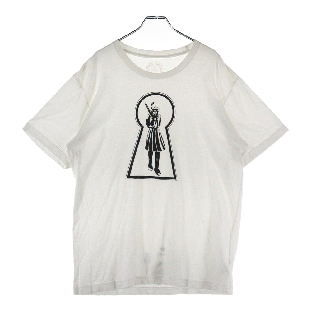 CHROME HEARTS(クロムハーツ) スキッピー フロントロゴプリント 半袖Tシャツ ホワイト