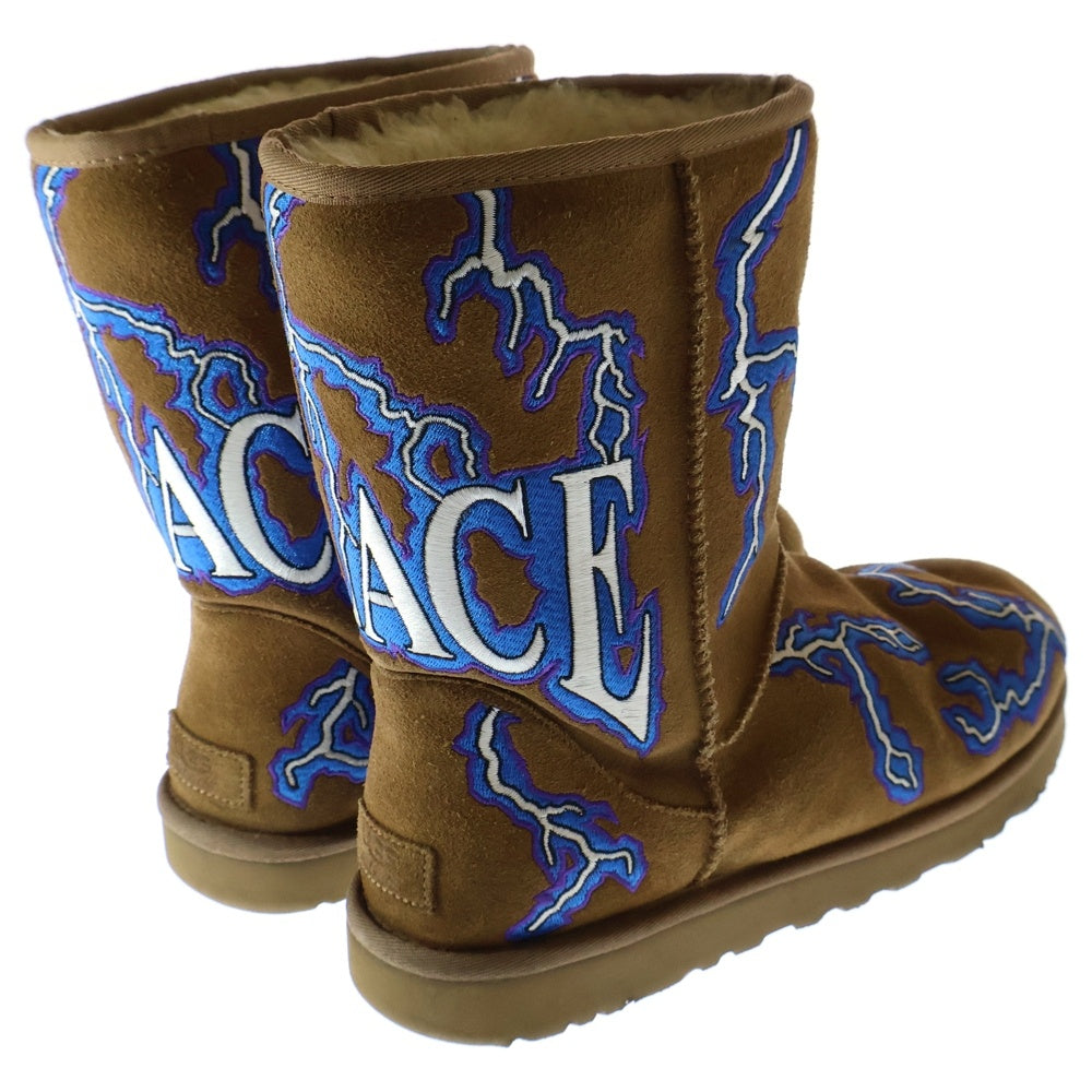 UGG(アグ) ×PALACE Classic Short Boot Lightning パレス ライトニング ボア ムートンブーツ ブラウン US11/29cm