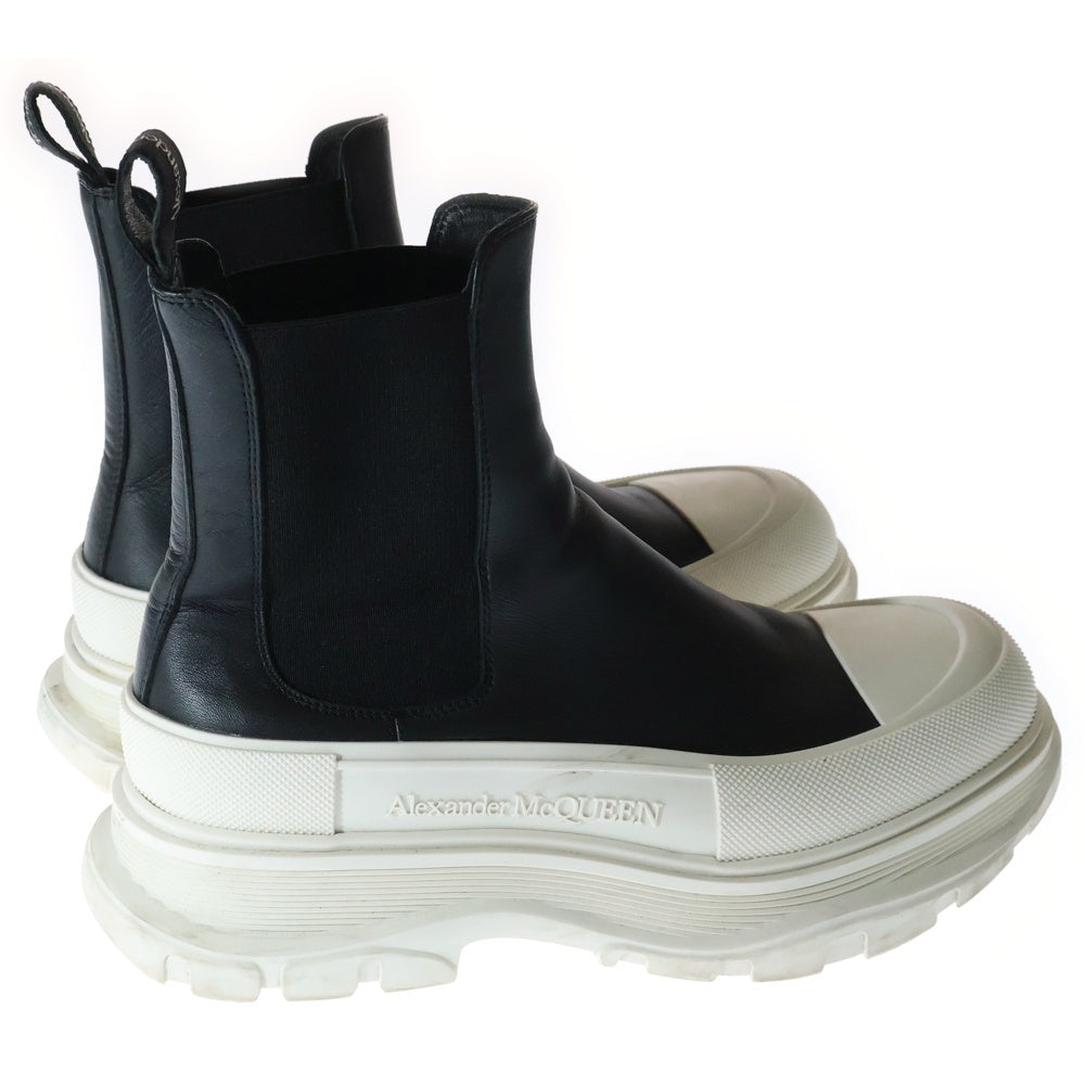 Alexander McQueen(アレキサンダーマックイーン) Chunky Chelsea Boots レザー ハイカット ブーツ ブラック
