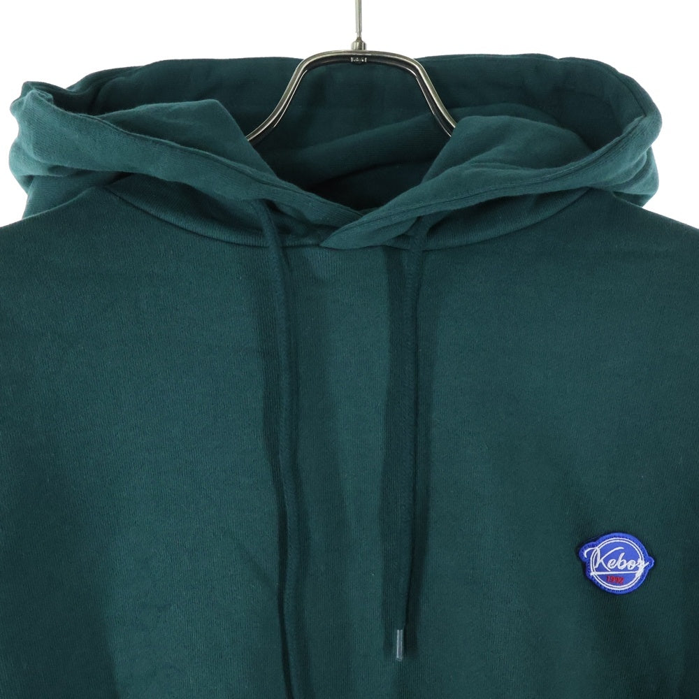 KEBOZ(ケボズ) Logo Patch Hoodie ロゴパッチフーディ プルオーバーパーカー グリーン