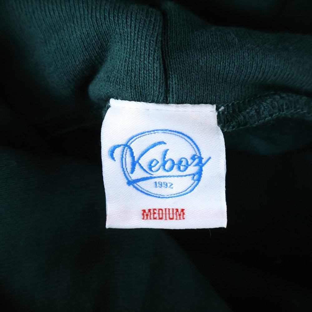 KEBOZ(ケボズ) Logo Patch Hoodie ロゴパッチフーディ プルオーバーパーカー グリーン