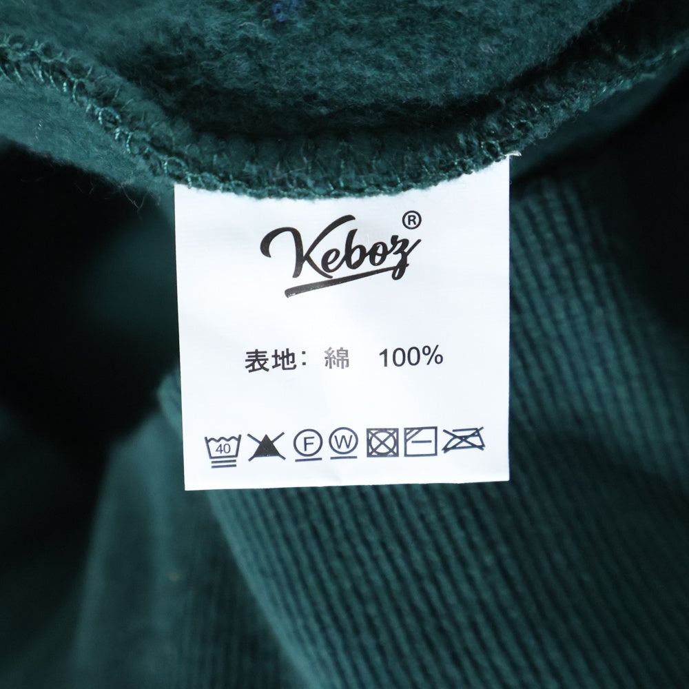 KEBOZ(ケボズ) Logo Patch Hoodie ロゴパッチフーディ プルオーバーパーカー グリーン