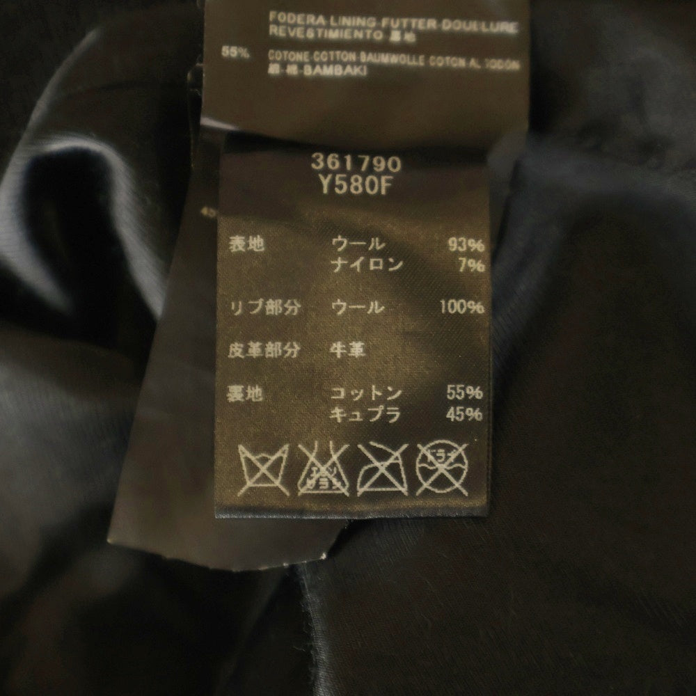 SAINT LAURENT PARIS(サンローランパリ) 14AW Teddy Jacket ハラコ切替 テディジャケット ブルゾン レッド