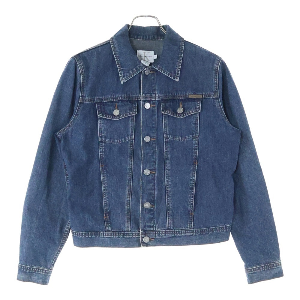 Calvin Klein Jeans(カルバンクラインジーンズ) 3rd Type Denim Trucker Jacket サードタイプデニムトラッカージャケット レディース ロゴボタンデニムジャケット ZD6ABX0035 インディゴ
