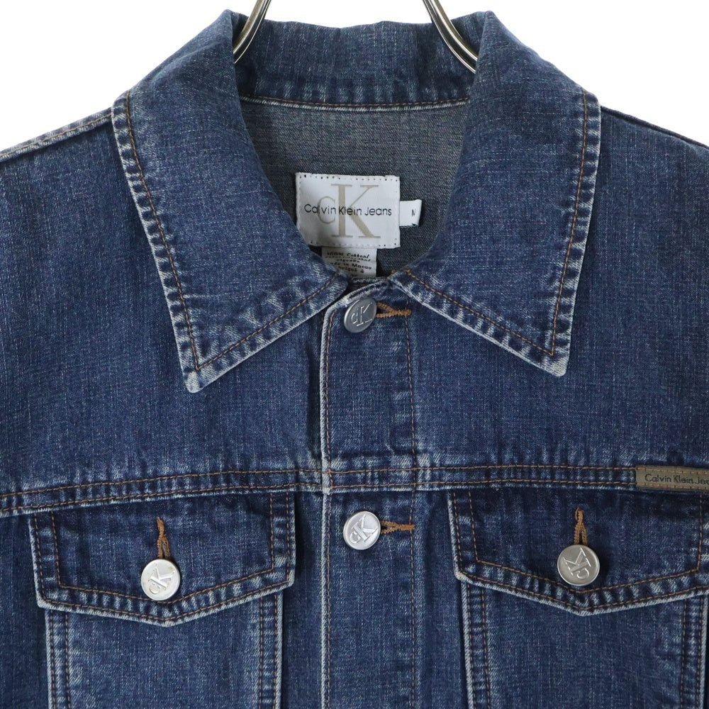 Calvin Klein Jeans(カルバンクラインジーンズ) 3rd Type Denim Trucker Jacket サードタイプデニムトラッカージャケット レディース ロゴボタンデニムジャケット ZD6ABX0035 インディゴ
