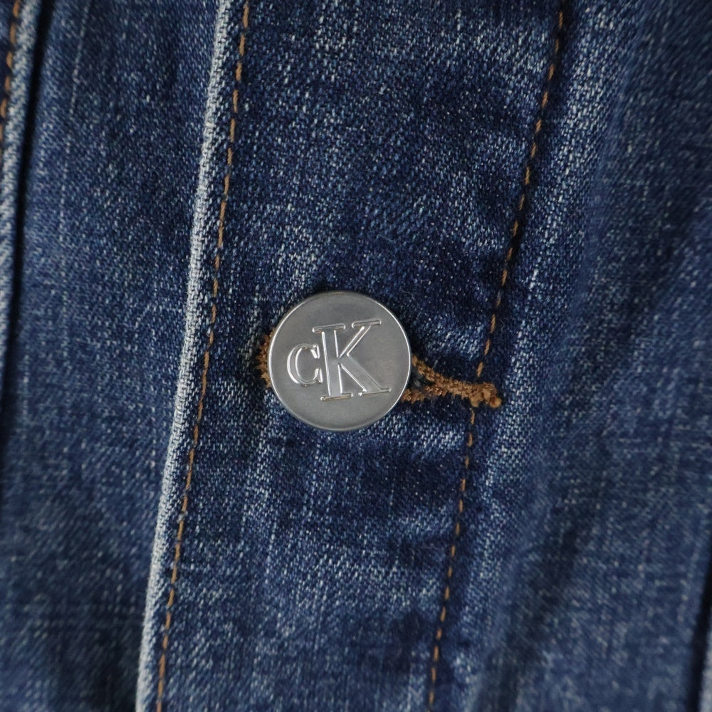 Calvin Klein Jeans(カルバンクラインジーンズ) 3rd Type Denim Trucker Jacket サードタイプデニムトラッカージャケット レディース ロゴボタンデニムジャケット ZD6ABX0035 インディゴ