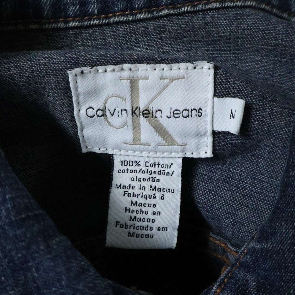 Calvin Klein Jeans(カルバンクラインジーンズ) 3rd Type Denim Trucker Jacket サードタイプデニムトラッカージャケット レディース ロゴボタンデニムジャケット ZD6ABX0035 インディゴ