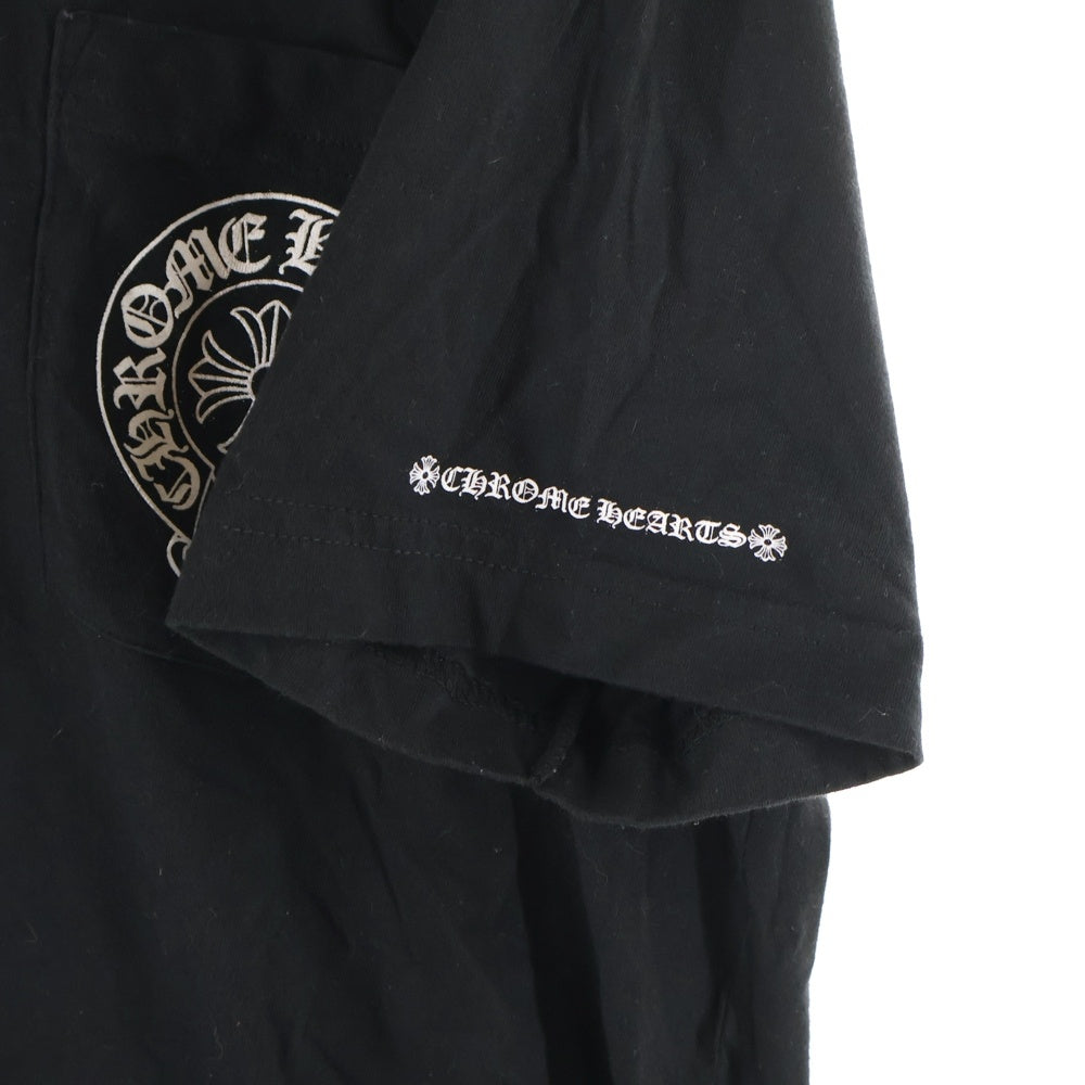 CHROME HEARTS(クロムハーツ) CHプラス バックホースシュー 半袖Tシャツ カットソー ブラック