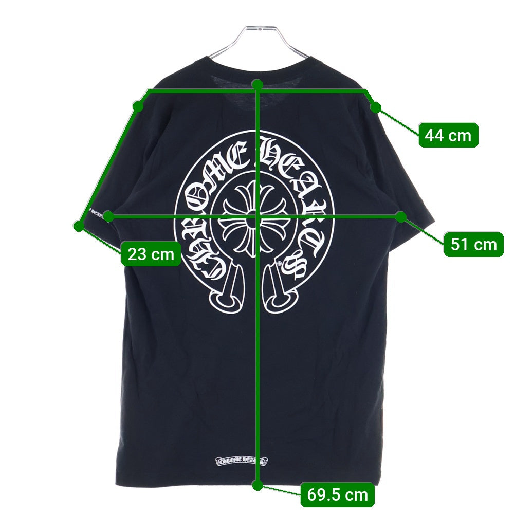 CHROME HEARTS(クロムハーツ) CHプラス バックホースシュー 半袖Tシャツ カットソー ブラック