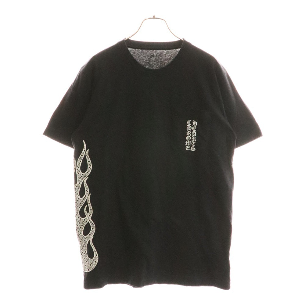 CHROME HEARTS(クロムハーツ) Side Flame Tee サイドフレイム 半袖Tシャツ カットソー ブラック